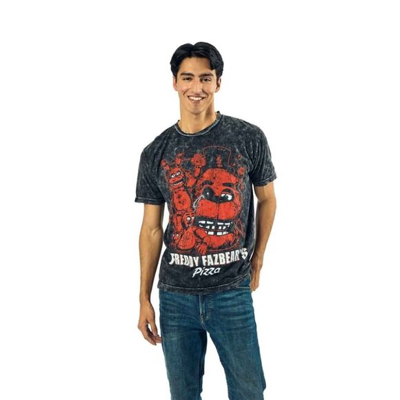 Five Nights at Freddy's - Freddy Fazbear's Pizza Washed Unisex Tee Sz XL - Picture 1 of 5